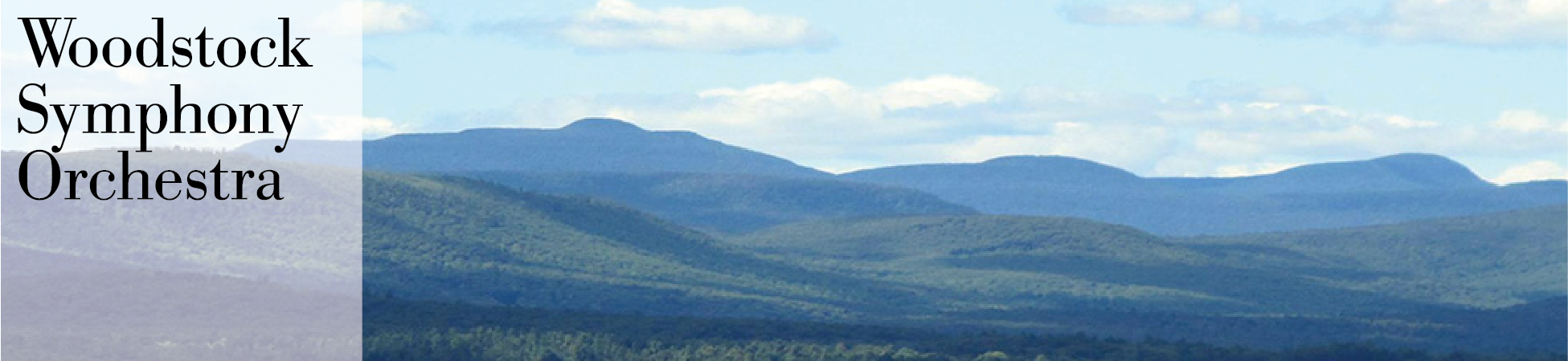 Catskill Mountains with Woodstock Symphony Orchestra logo