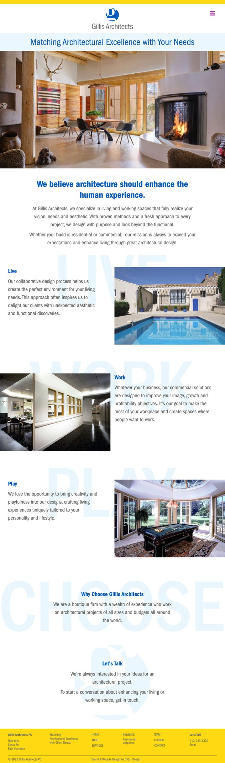 Gillis Architects Website